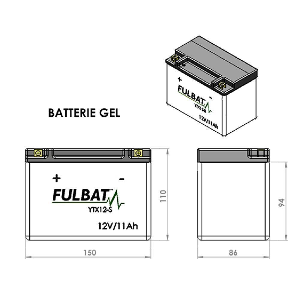 Batterie SLA Fulbat pour Moto Honda 700 NC S 2012 à 2013 Neuf