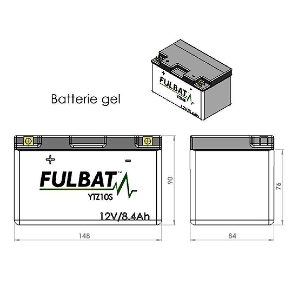 Batterie SLA Fulbat pour Moto Yamaha 850 Mt-09 Street Rally 2014 à 2017 Neuf