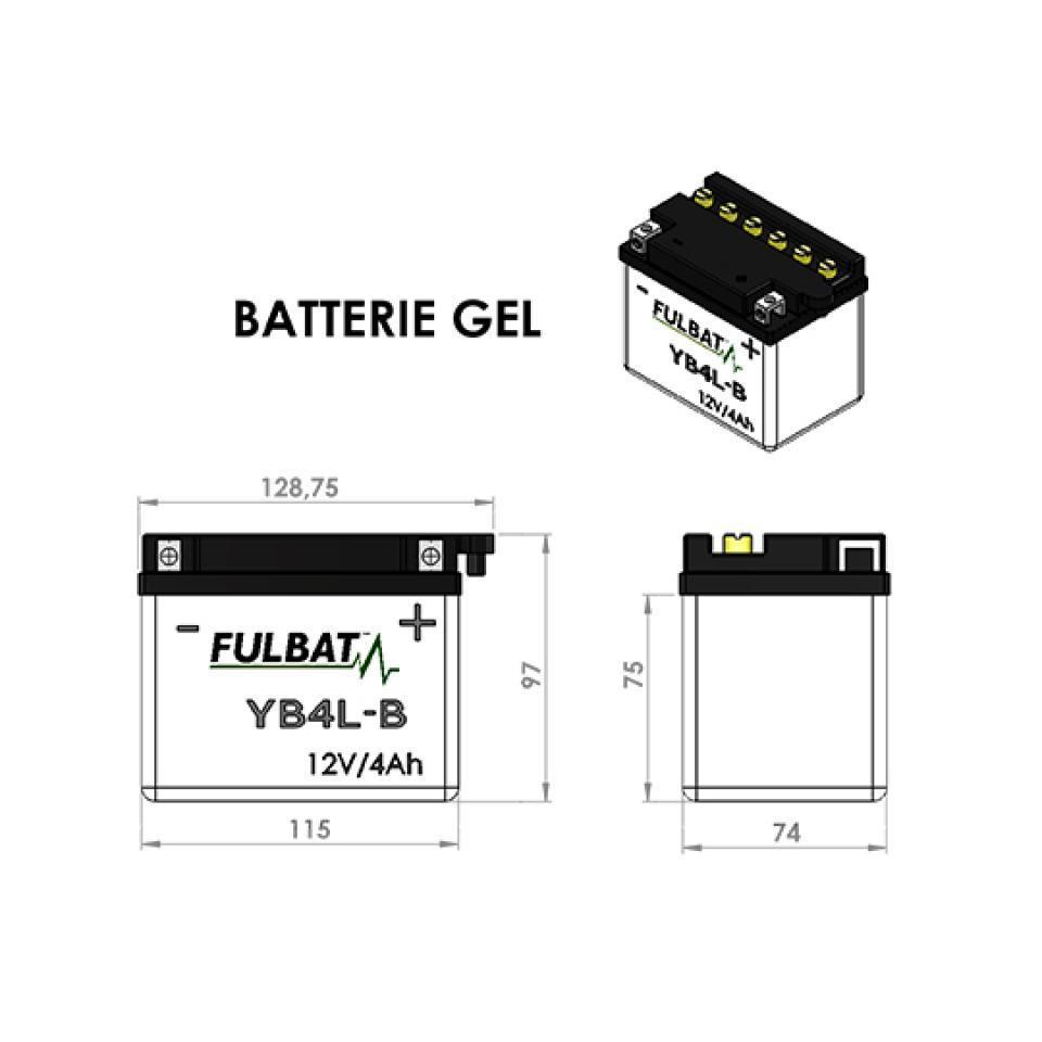 Batterie SLA Fulbat pour Deux Roues Derbi 50 Fenix 1996 à 1998 Neuf