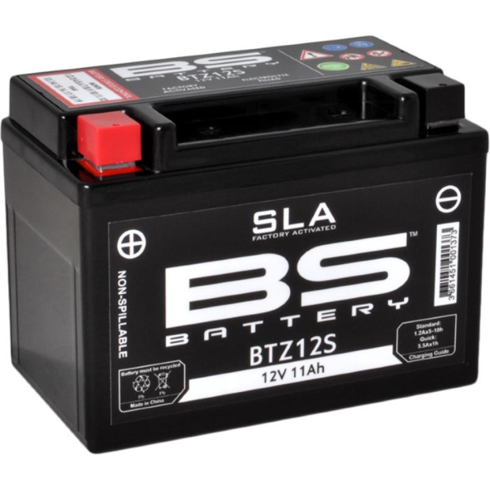 Batterie SLA BS Battery pour Scooter Kymco 550 Ak 2017 YTZ12-S / YTZ12S-SLA / 12V 11Ah Neuf