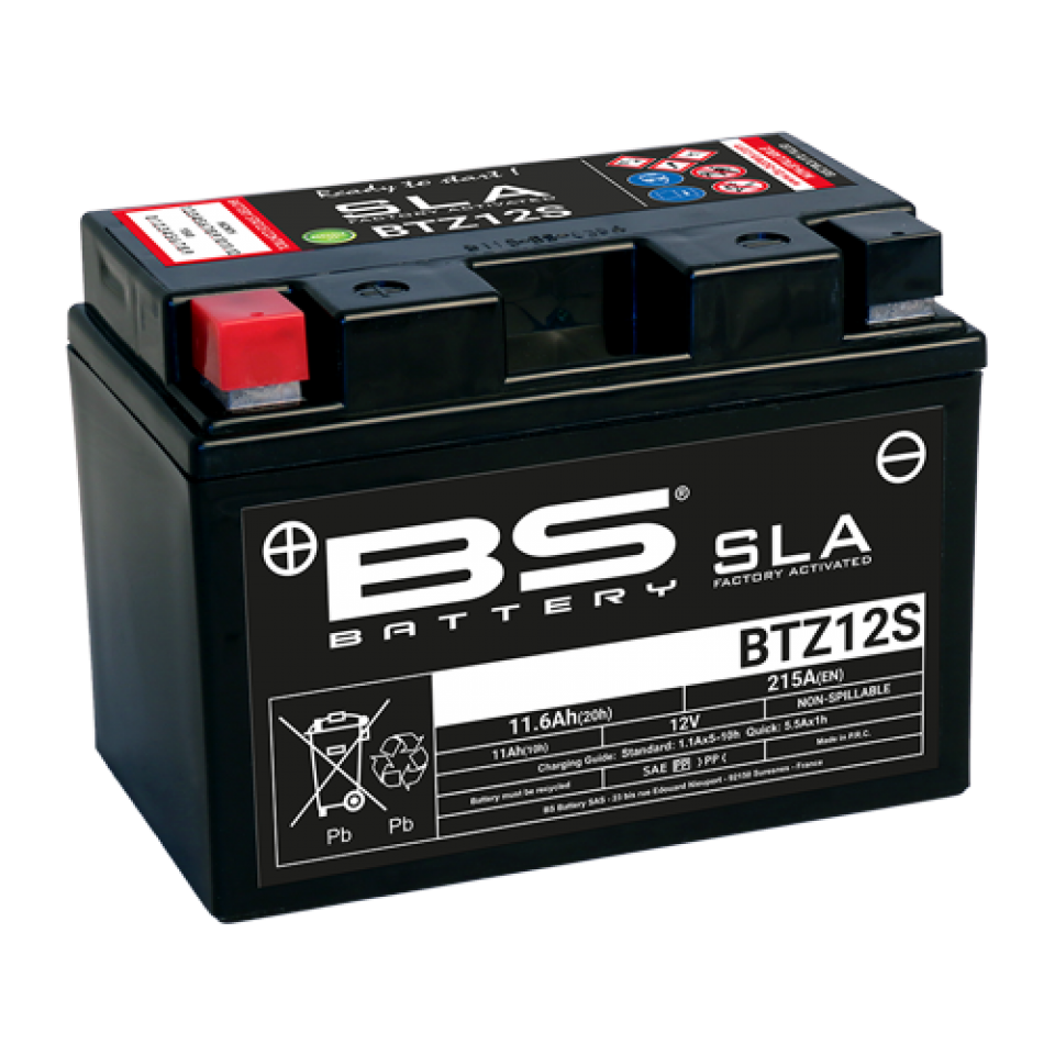 Batterie SLA BS Battery pour Scooter Kymco 550 Ak 2017 YTZ12-S / YTZ12S-SLA / 12V 11Ah Neuf