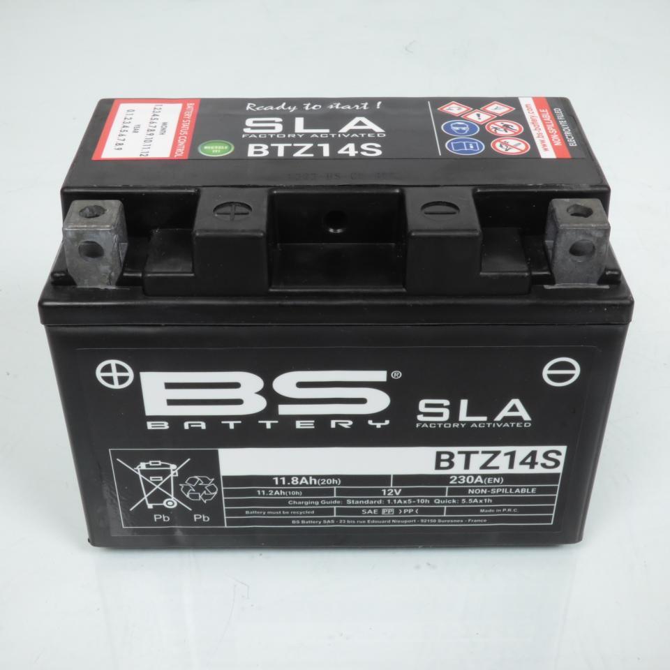 Batterie SLA BS Battery pour Moto Kawasaki 1400 Gtr Abs 2015 à 2016 YTZ14-S / 12V 11.2Ah Neuf