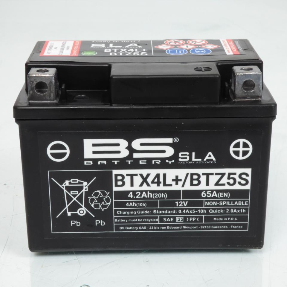 Batterie SLA BS Battery pour scooter Baotian 50 Bt Qt-12 2007 à 2008 YTX4L-BS / 12V 3Ah Neuf