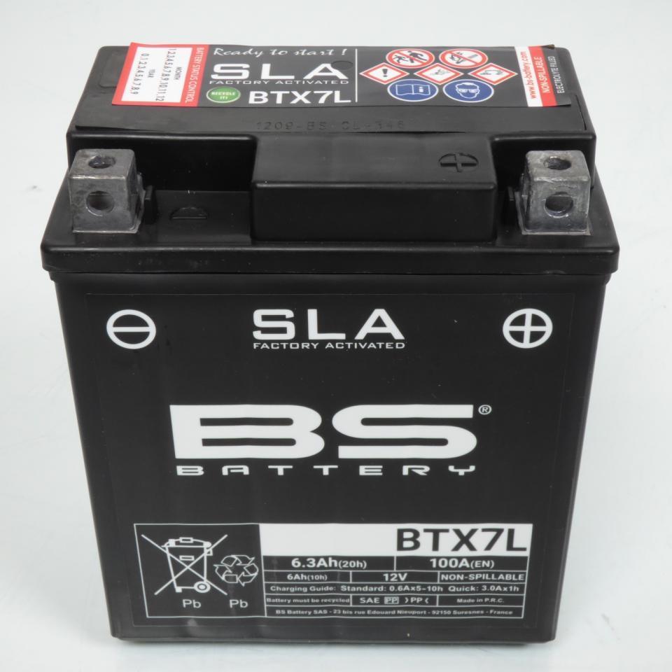 Batterie SLA BS Battery pour Moto Honda 250 Cr-F L 2012 à 2014 YTX7L-BS / 12V 6Ah Neuf