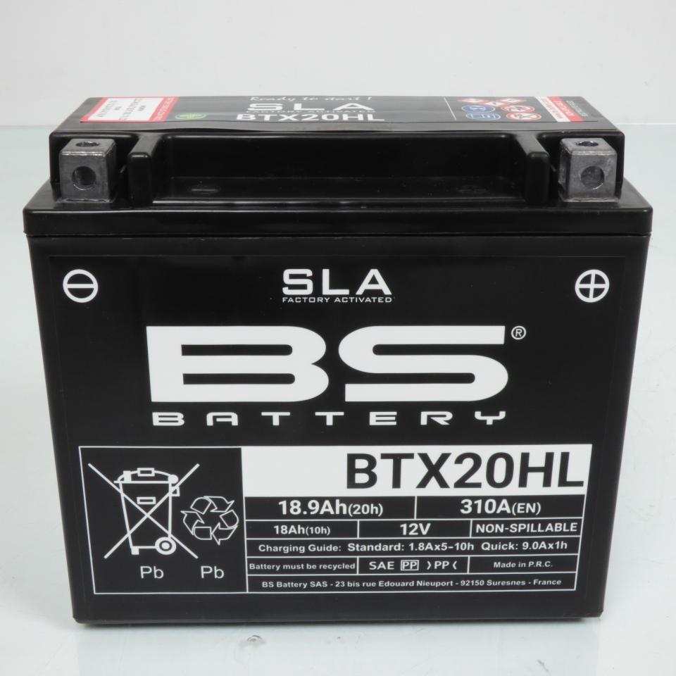 Batterie SLA BS Battery pour Moto Harley Davidson 1690 Fls Softail Slim 2012 à 2015 YTX20HL-BS / 12V 18Ah Neuf