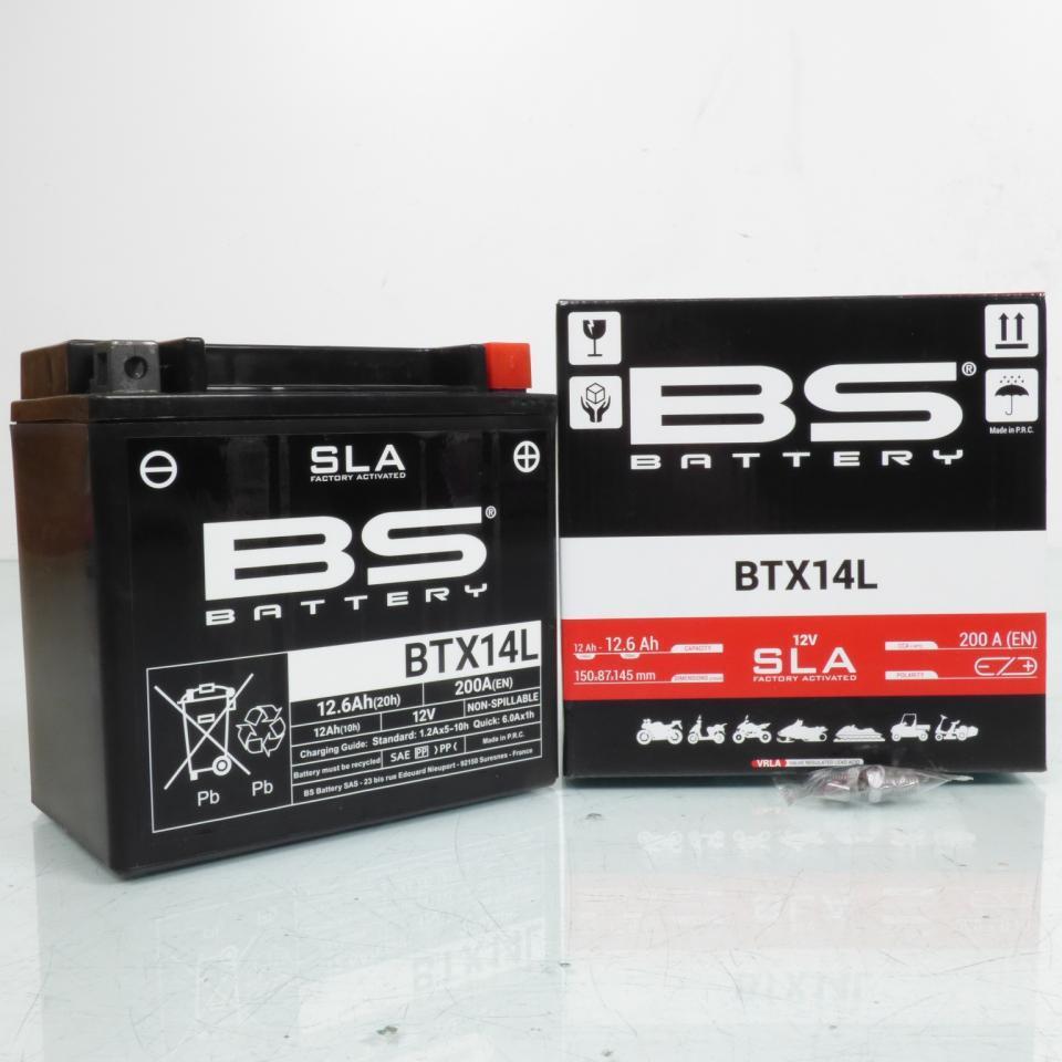 Batterie SLA BS Battery pour Moto Buell 1125 R 2009 à 2010 YTX14L-BS / 12V 12Ah Neuf