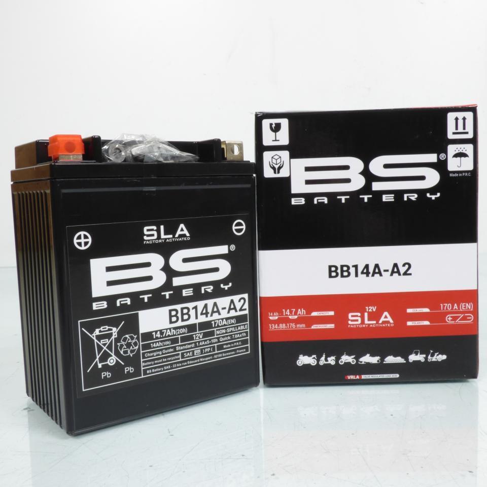 Batterie SLA BS Battery pour Quad Yamaha 250 Yfm B Big Bear 2007 à 2011 YB14A-A2 / 12V 14Ah Neuf