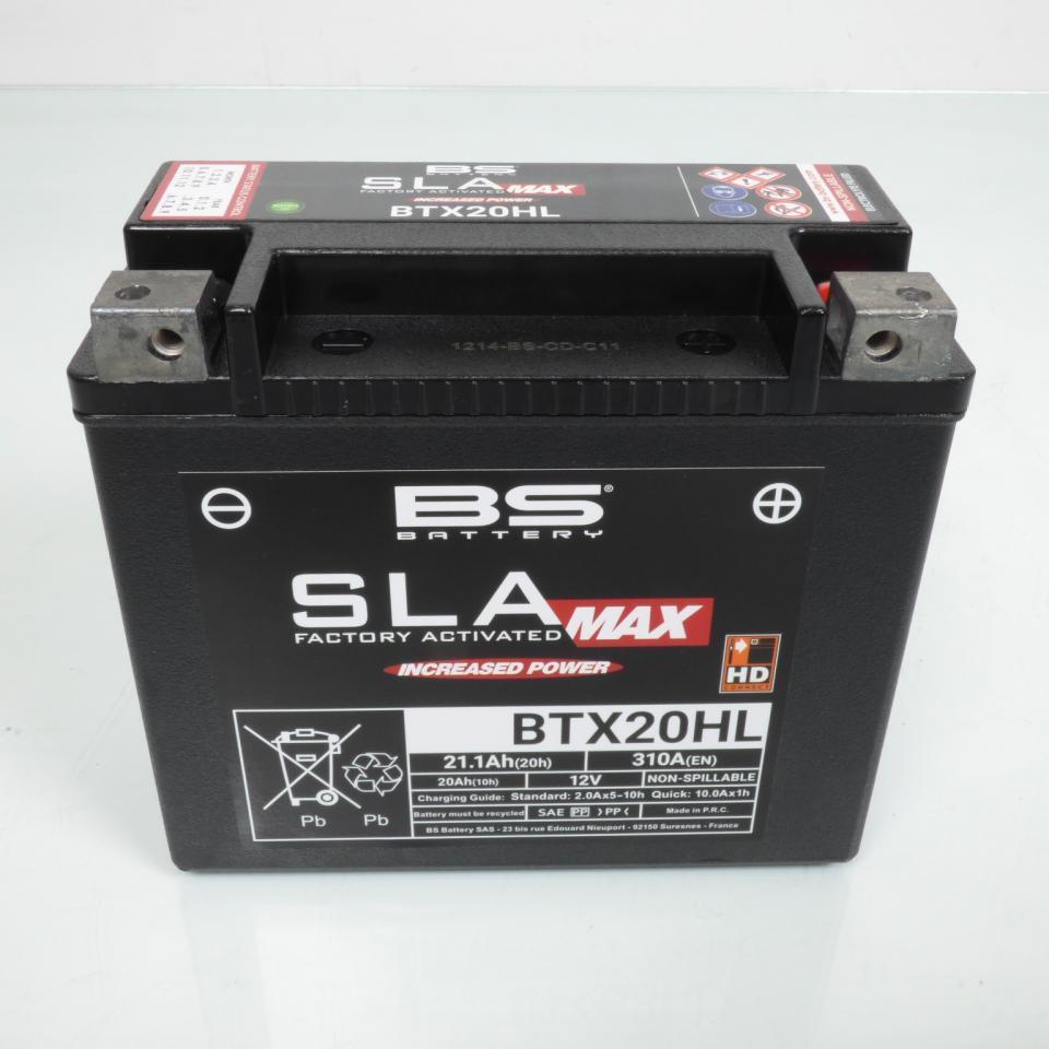 Batterie SLA BS Battery pour Moto Harley Davidson 1250 Vrsc V-Rod 2008 à 2010 YTX20HL-BS / 12V 18Ah Neuf