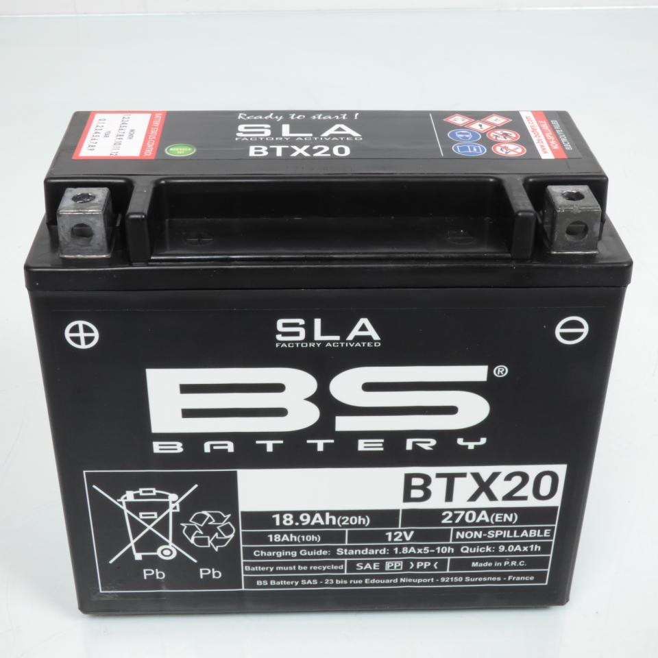 Batterie BS Battery pour moto Triumph 1200 Trophy 2012 à 2016 YTX20-SLA 12V 18Ah Neuf