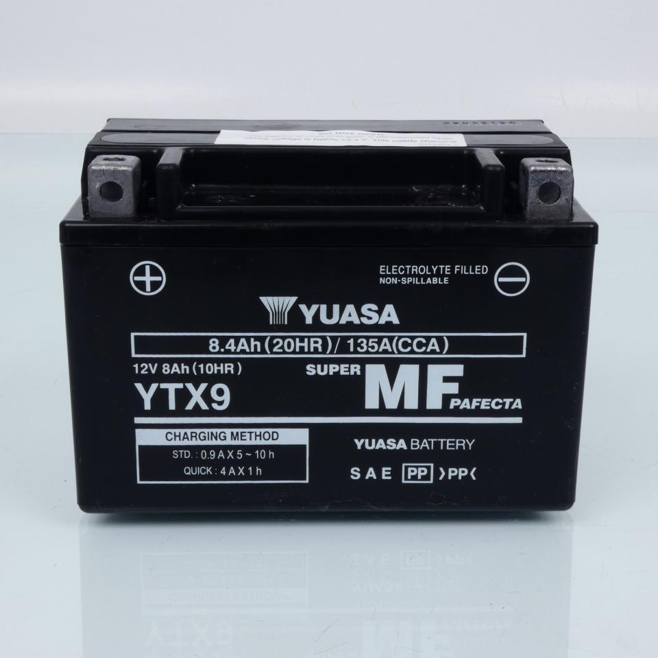 Batterie SLA Yuasa pour Moto KTM 390 Duke 2013 à 2022 YTX9-BS / YTX9 / 12V 8.4Ah Neuf