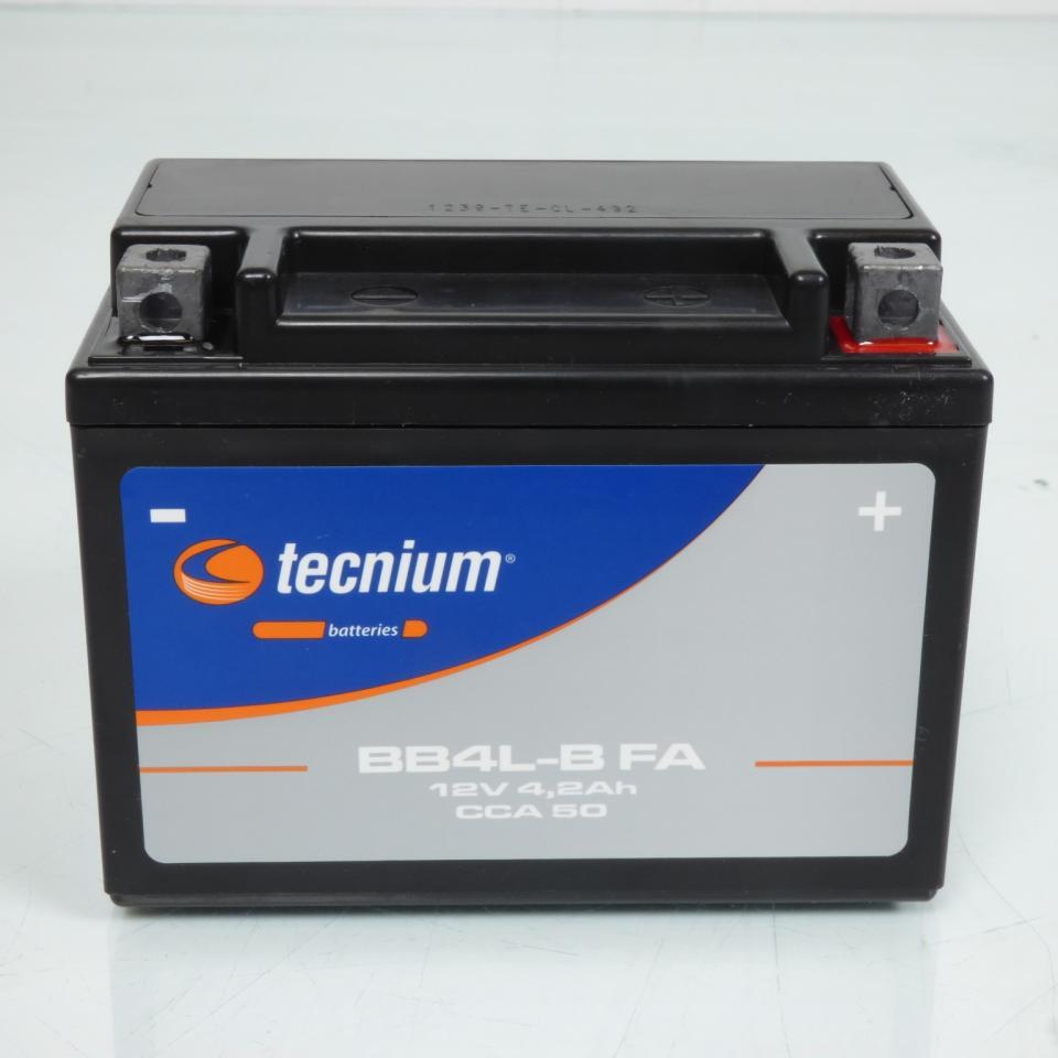 Batterie SLA Tecnium pour Scooter Aprilia 50 Scarabeo Street 2T Rst 2006 à 2009 YB4L-B / 12V 4.2Ah Neuf