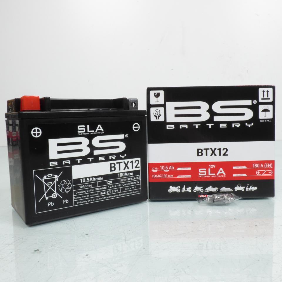 Batterie SLA BS Battery pour Moto Kawasaki 650 ER6 2006 à 2008 YTX12-BS Neuf