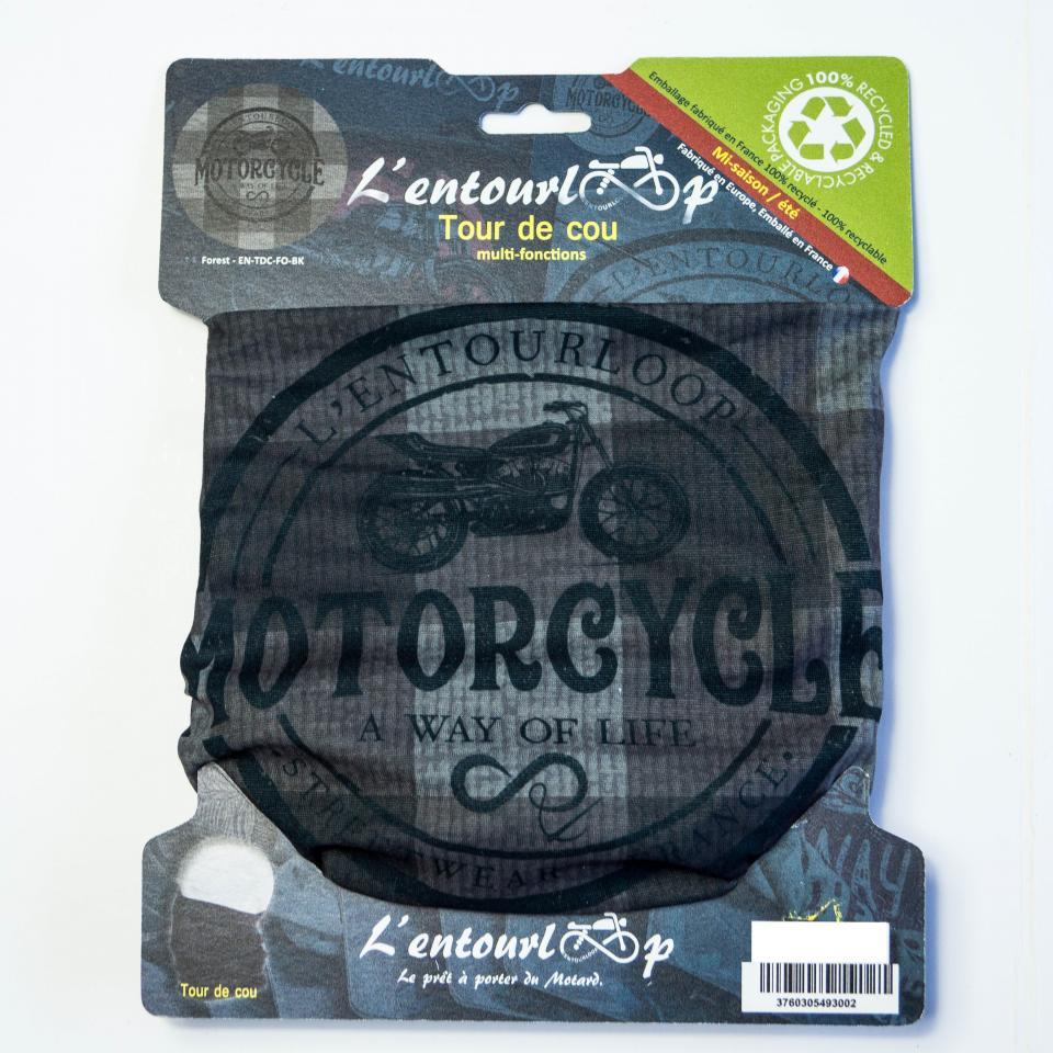 Tour de cou moto L'Entourloop Motorcycle Forest gris coloris gris 100% polyester