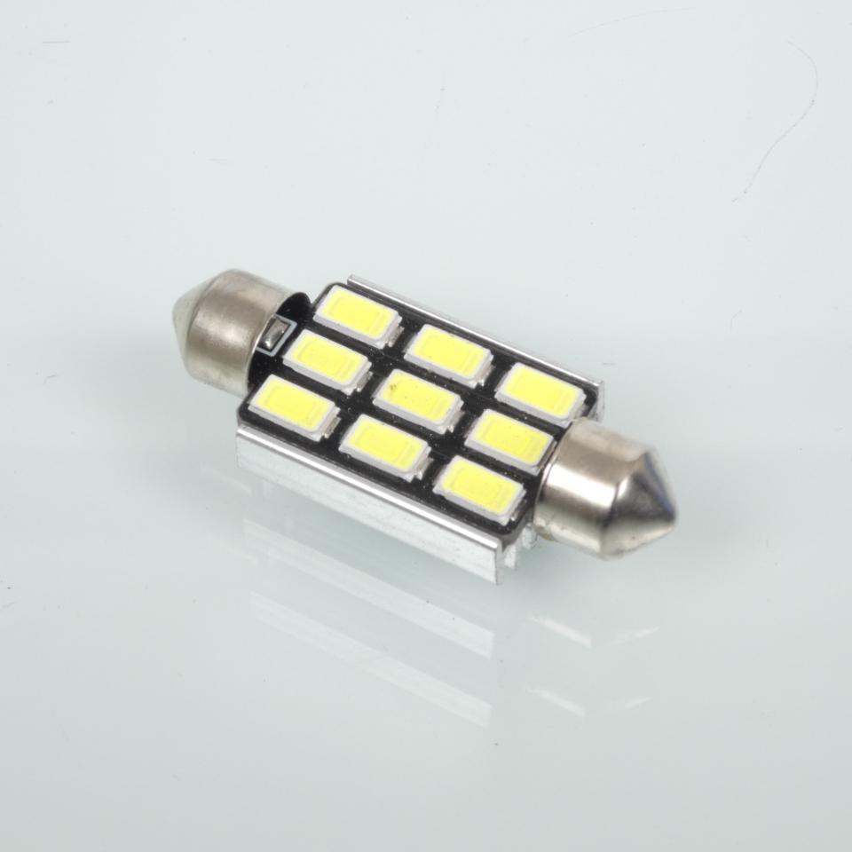 Ampoule LED 12V blanche type navette C10W CANBUS RMS pour auto moto 39mm Neuf