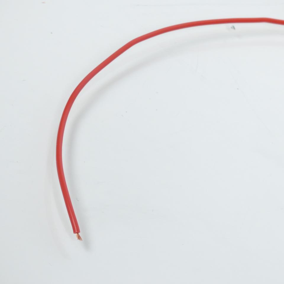 Fil électrique rouge multibrin 12/10 1mm² x 1m pour faisceau auto moto cyclo