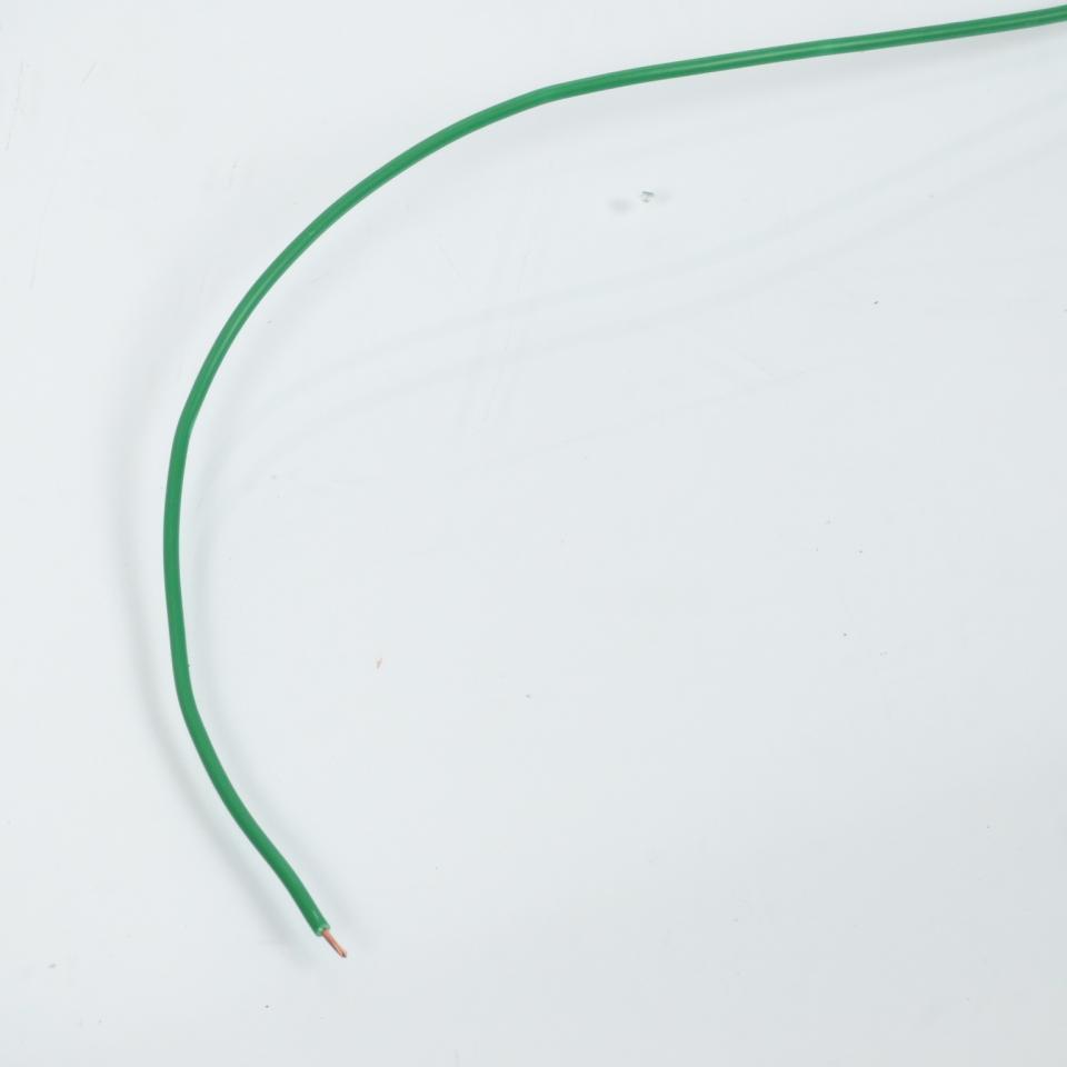 Fil électrique vert multibrin 12/10 1mm² x 1m pour faisceau auto moto cyclo