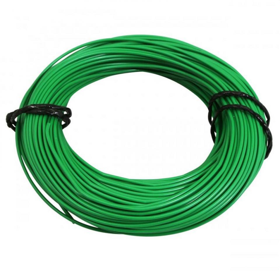Bobine de fil électrique vert multibrin 12/10 1.00mm² x 50m faisceau pour moto cyclo
