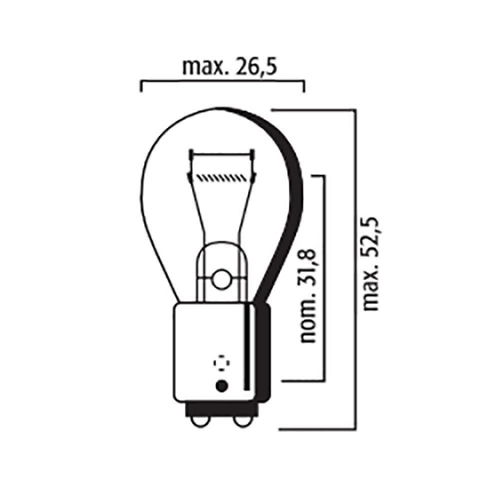 Ampoule lampe blanches Flosser 6V 21/5W culot BAY15d à l'unité pour moto cyclo auto