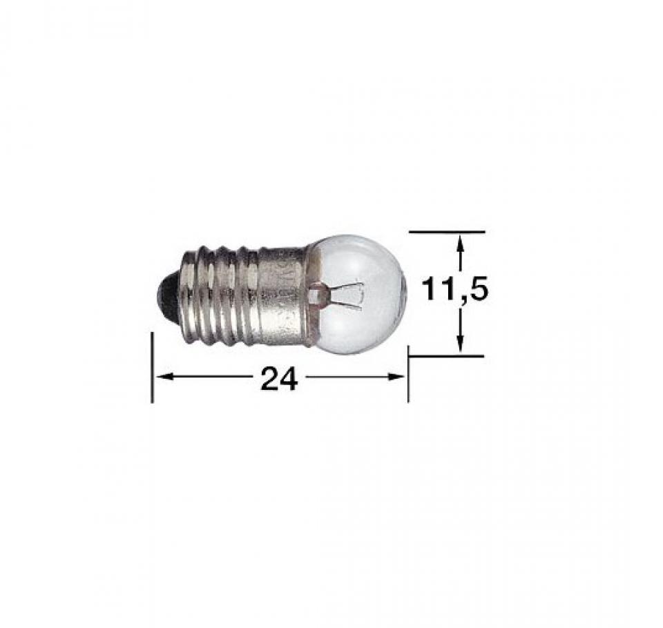 Petite ampoule à vis blanche E10 2.5V 300mA 0.75W à l'unité pour lampe de poche