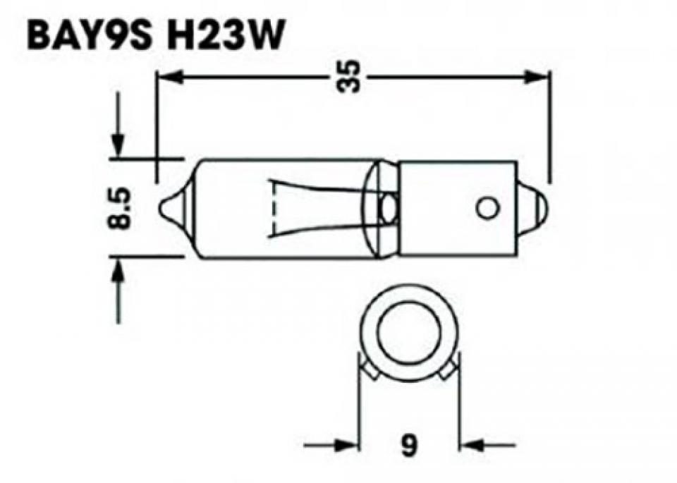 Ampoule Vicma pour Auto BAY9S 12V 21W / unité Neuf