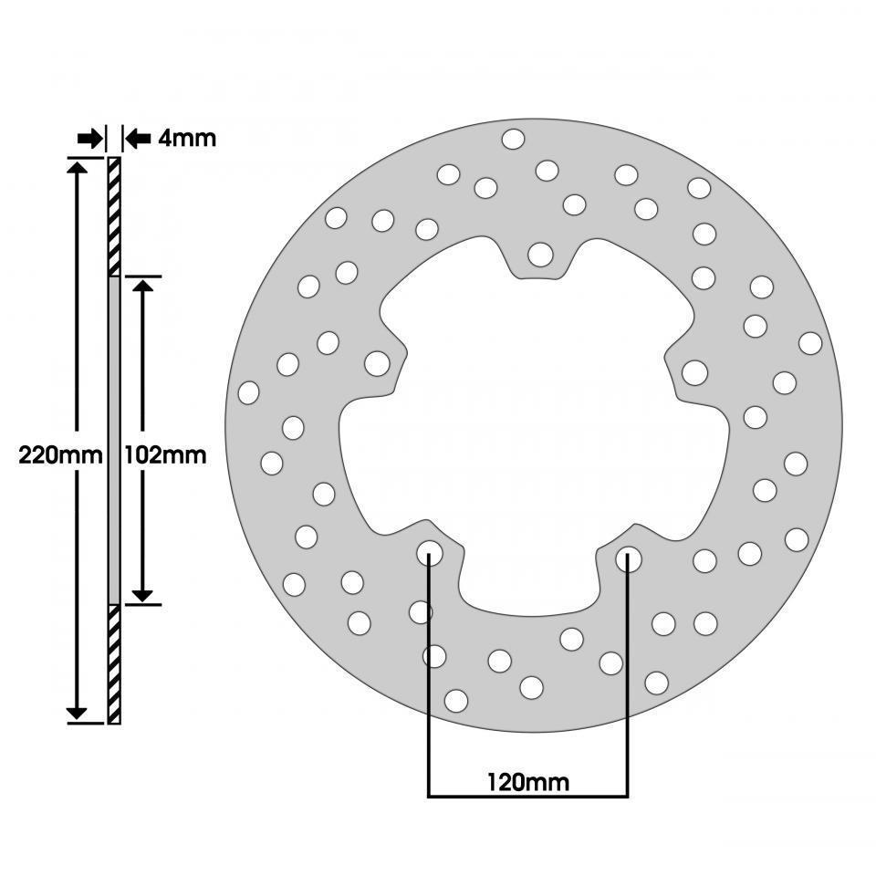 Disque de frein Newfren pour Moto Aprilia 50 Tuono 2003 à 2004 Neuf