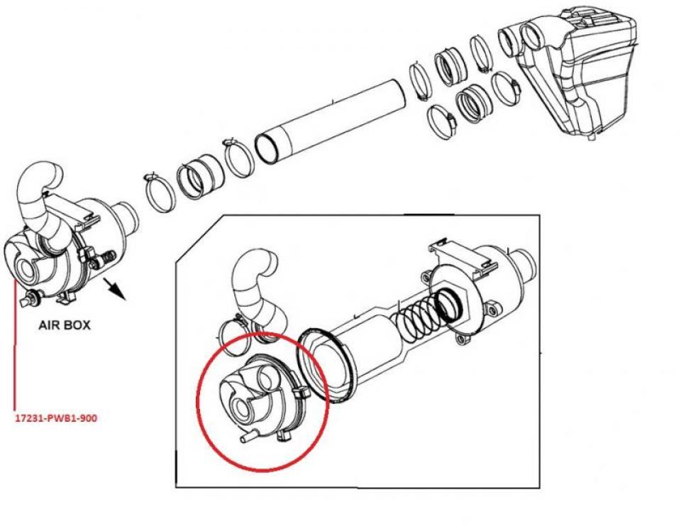 Boite à air Générique pour Quad Kymco 400 MXU 17231-PWB1-900 Neuf