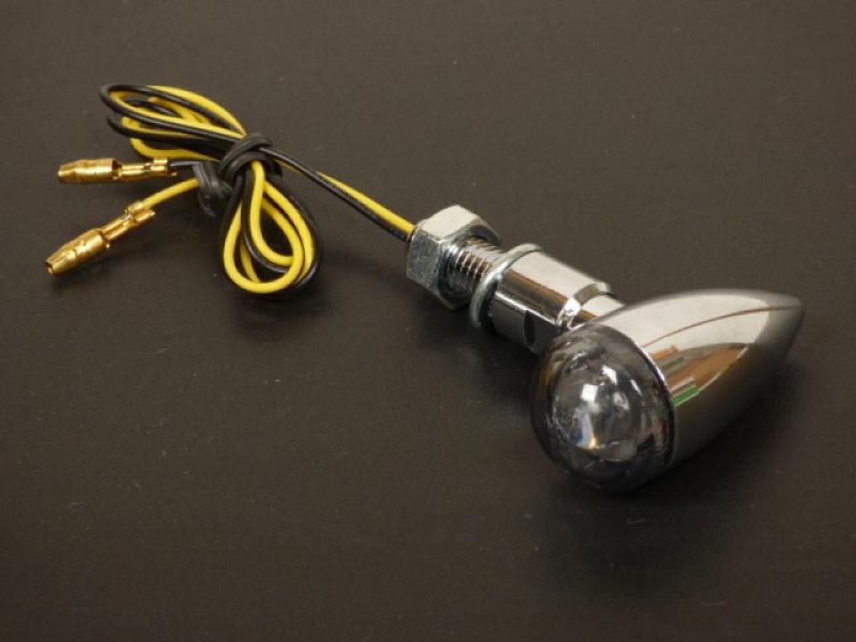 Paire de mini clignotant alu à LED tuning pour moto style café racer bobber custom