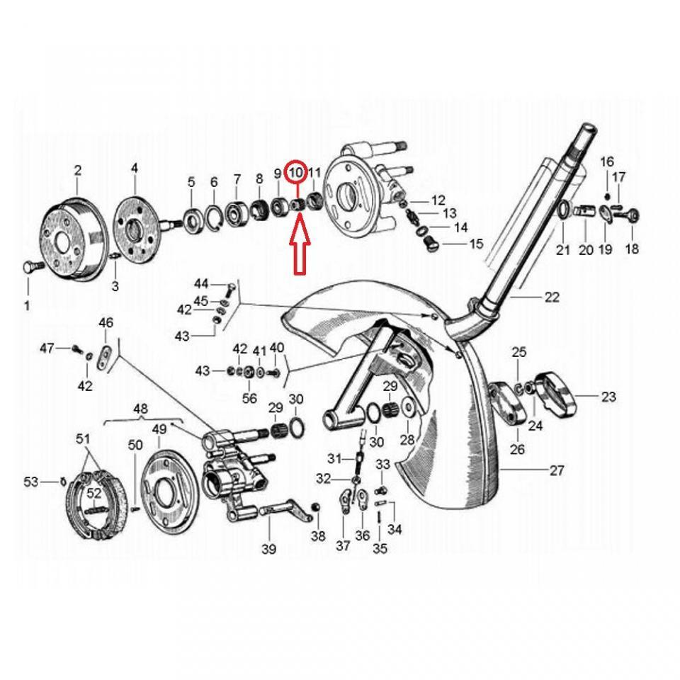 Entraîneur de compteur RMS pour scooter Piaggio 50 Vespa 1967-1982 151615 / 610360M Neuf