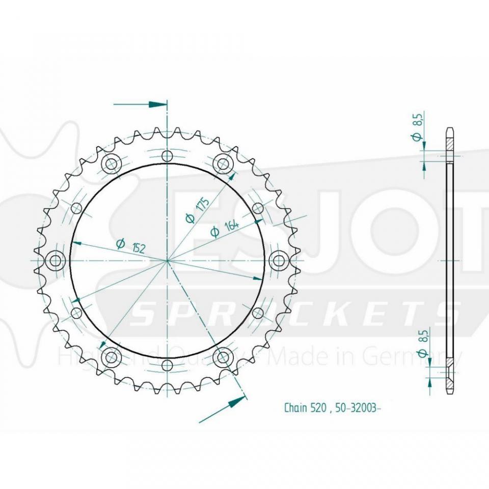 Kit chaîne Axring pour quad Yamaha 350 Yfm X Warrior 1989 à 2004 13x44 P520 Neuf