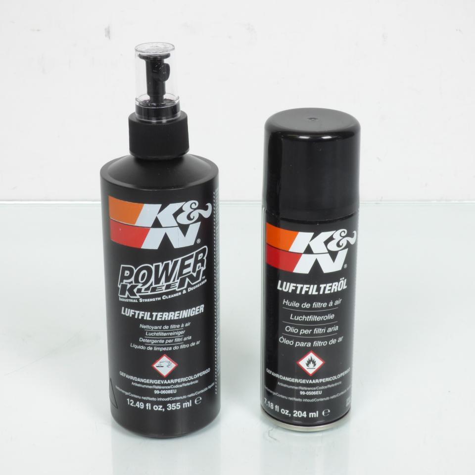 Kit d'entretien de filtre à air K&N en coton pour moto 99-5003EU detergeant huil