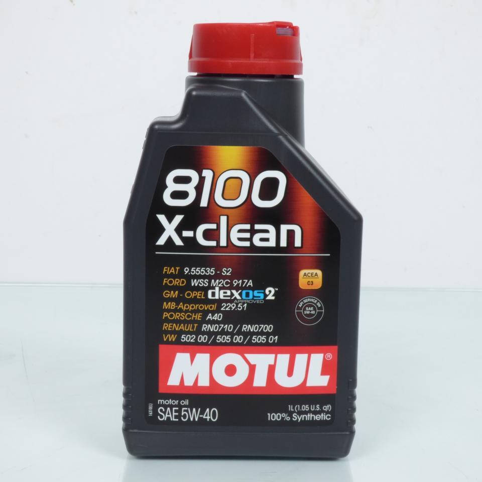 Bidon de 1L d'huile Motul 8100 X-clean 5W-40 ACEA C3 pour automobile auto Neuf