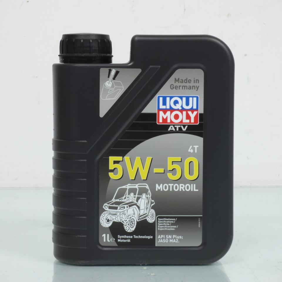 Bidon huile moteur lubrifiant LIQUI MOLY ATV 5W-50 4T en 1L pour quad SSV buggy
