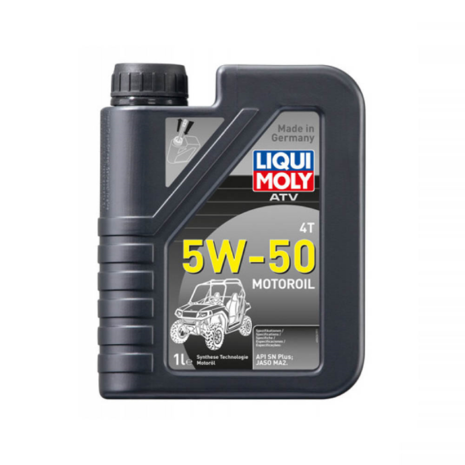 Bidon huile moteur lubrifiant LIQUI MOLY ATV 5W-50 4T en 1L pour quad SSV buggy