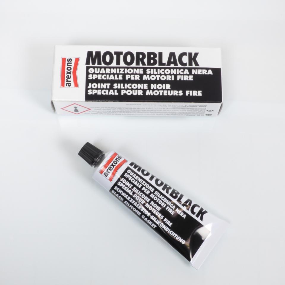 Pâte à joint silicone Arexons Motorblack MT0094 noir -70°C +250°C pour moto auto