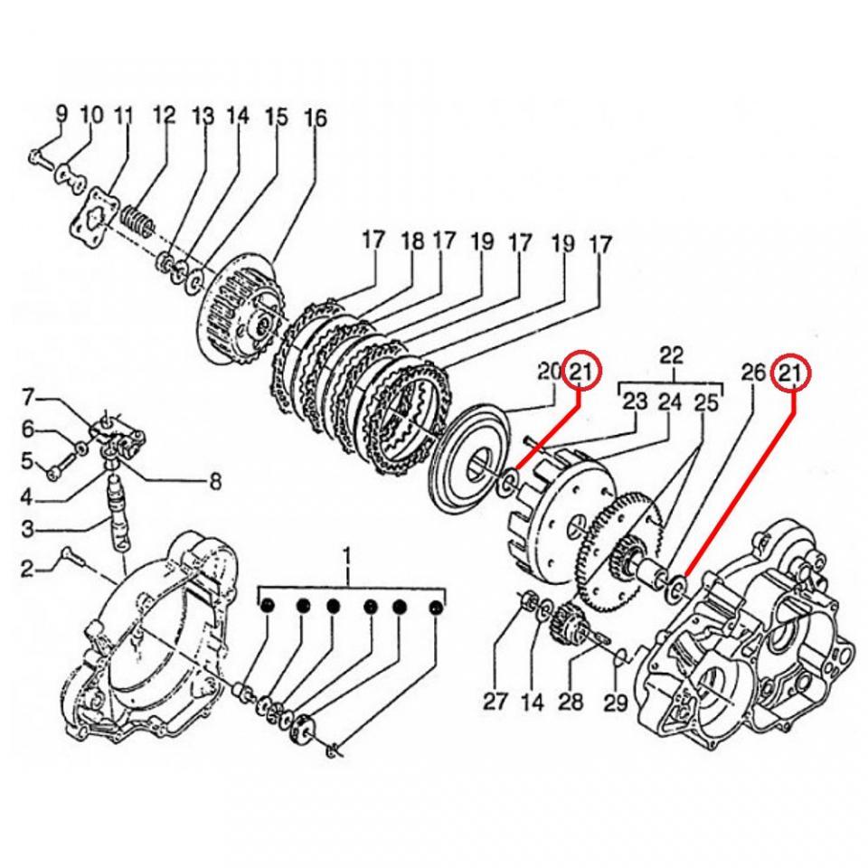 Visserie origine pour moto Gilera 50 Surfer 2000-2000 942033 Neuf