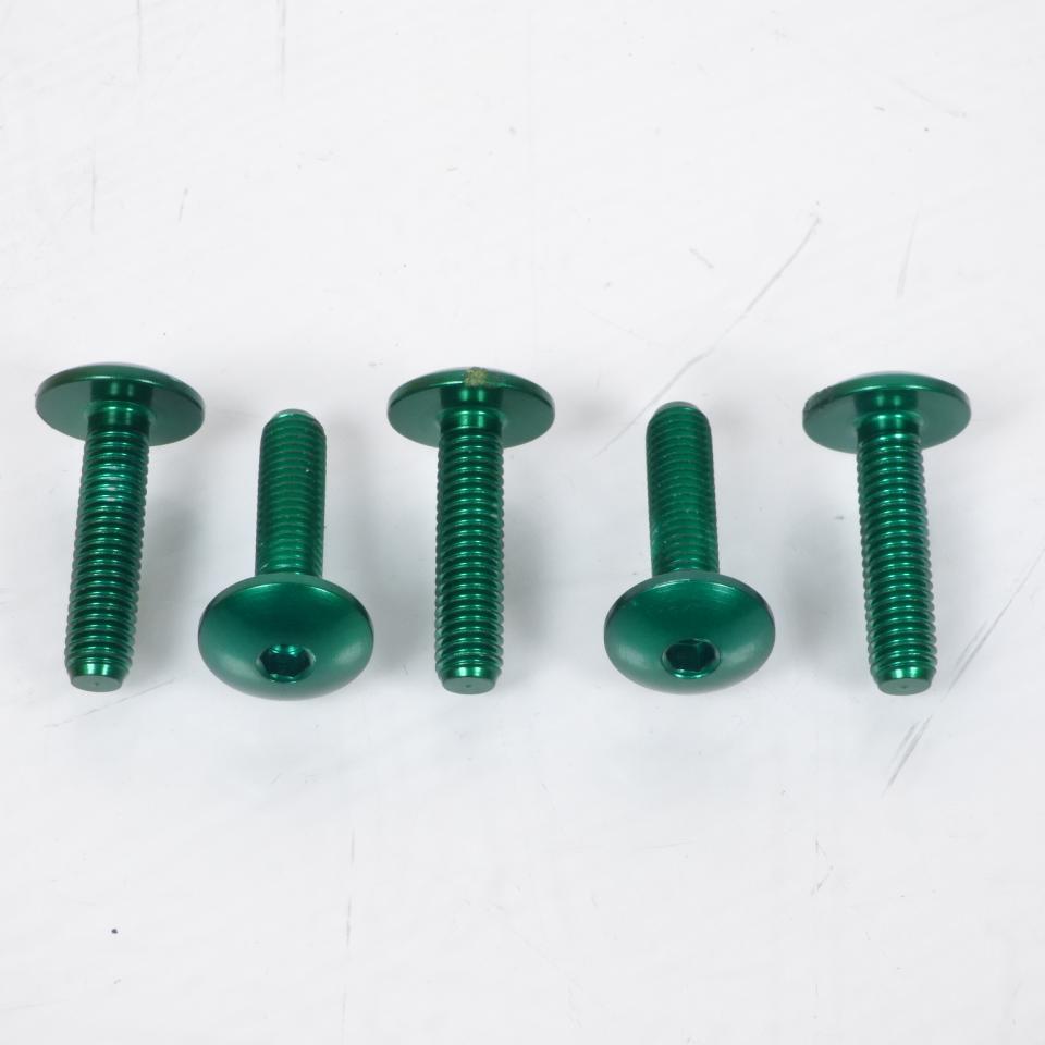 Lot de 5 vis Ermax anodisé vert en 5x15mm Neuf