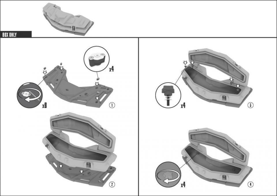 Top case GKA pour Quad TGB 1000 Blade 2015 à 2022 AV Neuf