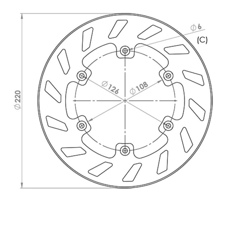 Disque frein avant NG Brake Disc pour Moto Peugeot 50 XP6 SM 1997 à 2003 0030611