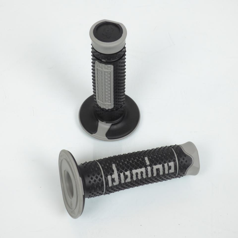 Poignée noire grise Ø22/24mm Domino Full Grip A26041C5240A7-0 pour moto cross