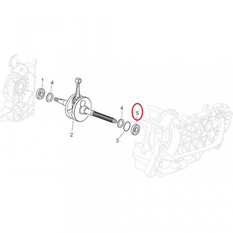 Roulement ou joint spi moteur origine pour Scooter Piaggio 125 Beverly 2002 à 2015 82539R / 20x32x7mm Neuf