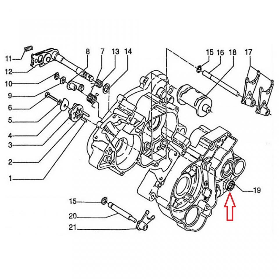 Roulement ou joint spi moteur origine pour Moto Gilera 50 Eaglet 1995 à 1996 942237 / 13x22.1x4.2mm / unité Neuf