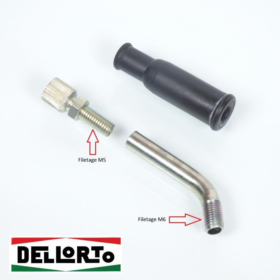 Pièce de carburateur Dellorto pour mobylette Dellorto SHA 53038--78 / tube passe-câble Neuf