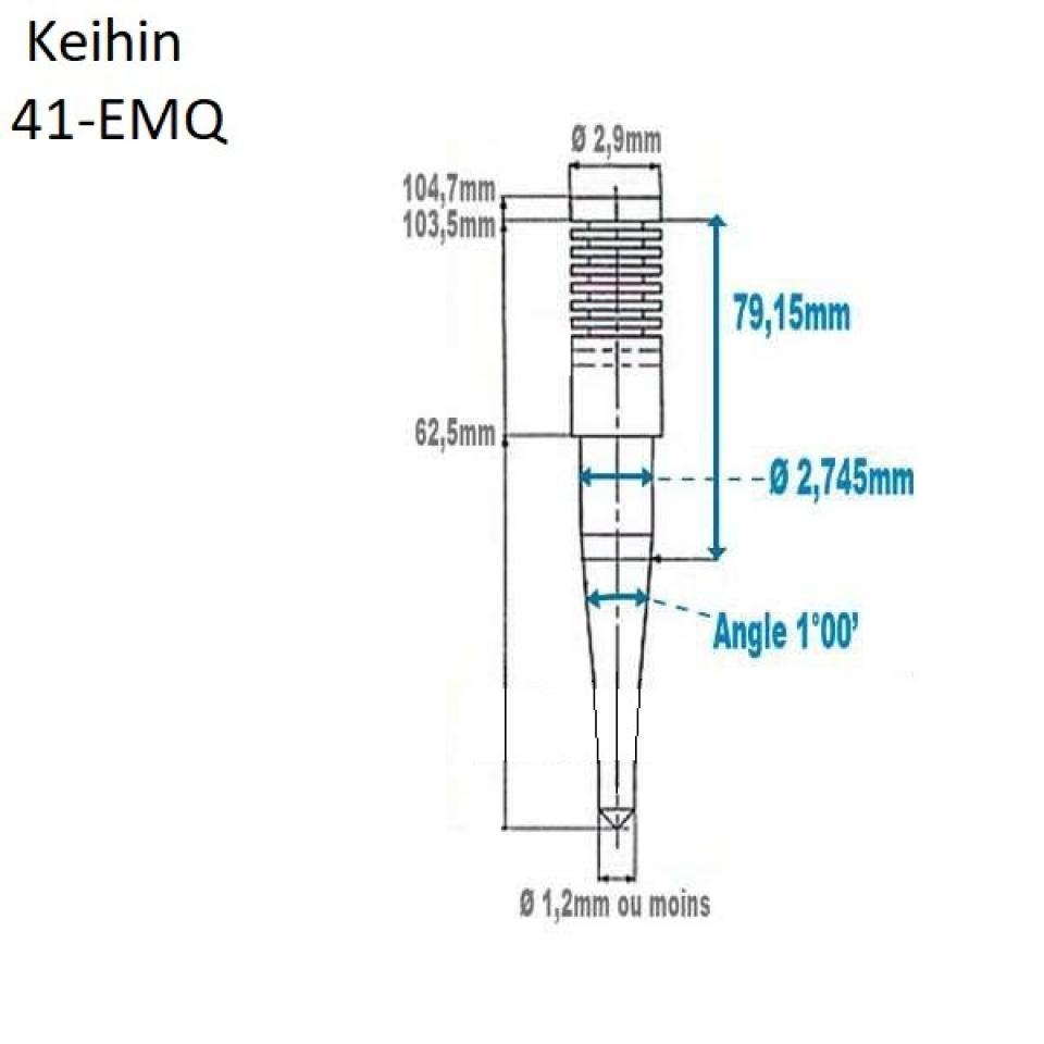 Aiguille de carburateur Keihin FCR 35 à 41mm référence 41-EMQ Neuf pour moto