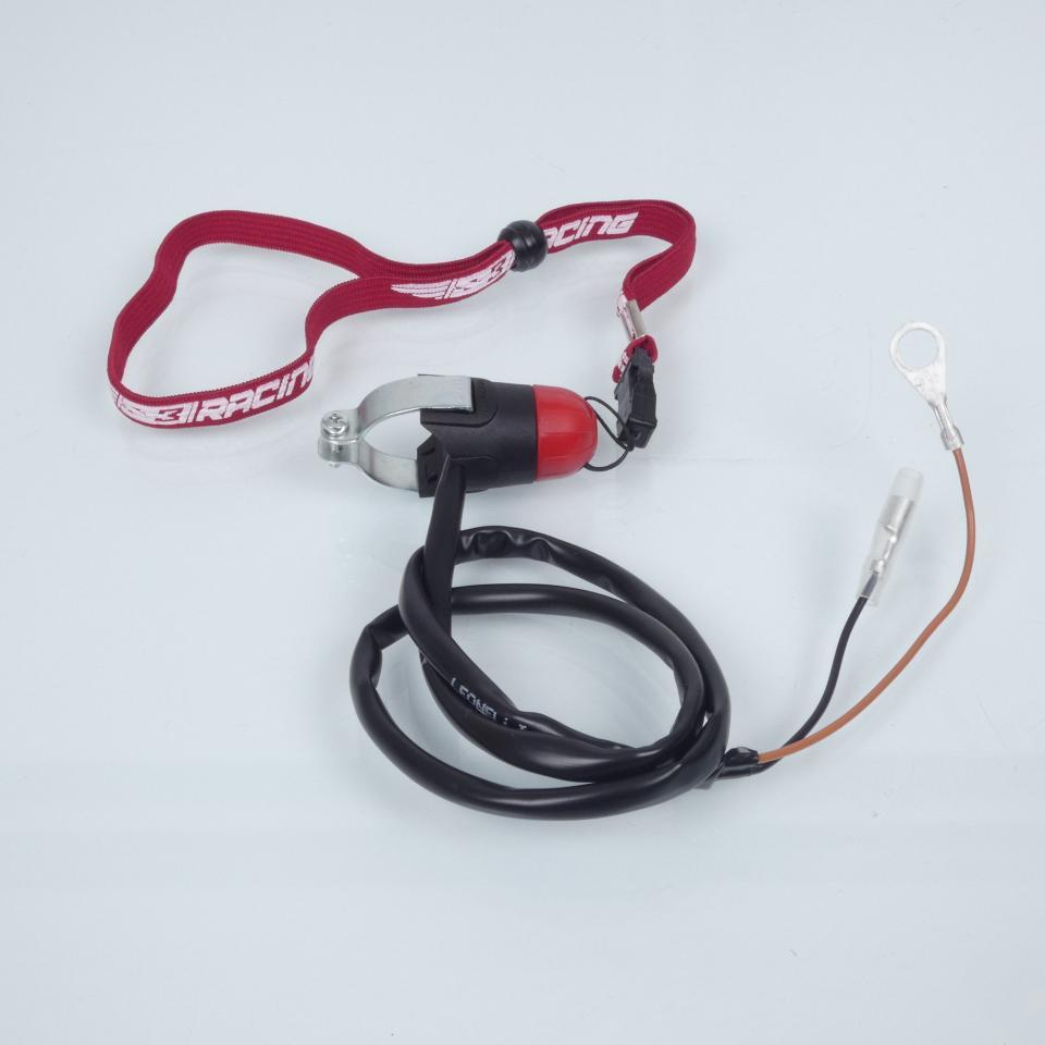 Coupe circuit allumage magnétique à lanière rouge kill button S3 pour moto quad