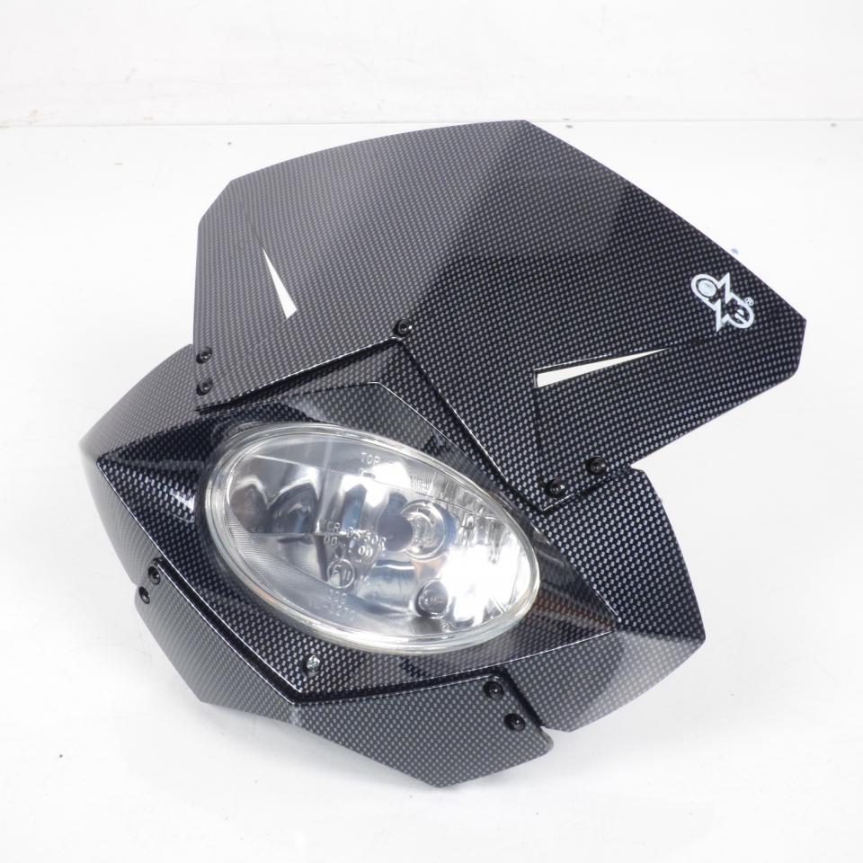 Plaque phare homologué One Enduro Max carbone pour moto optique H4 12V 55/60W Neuf
