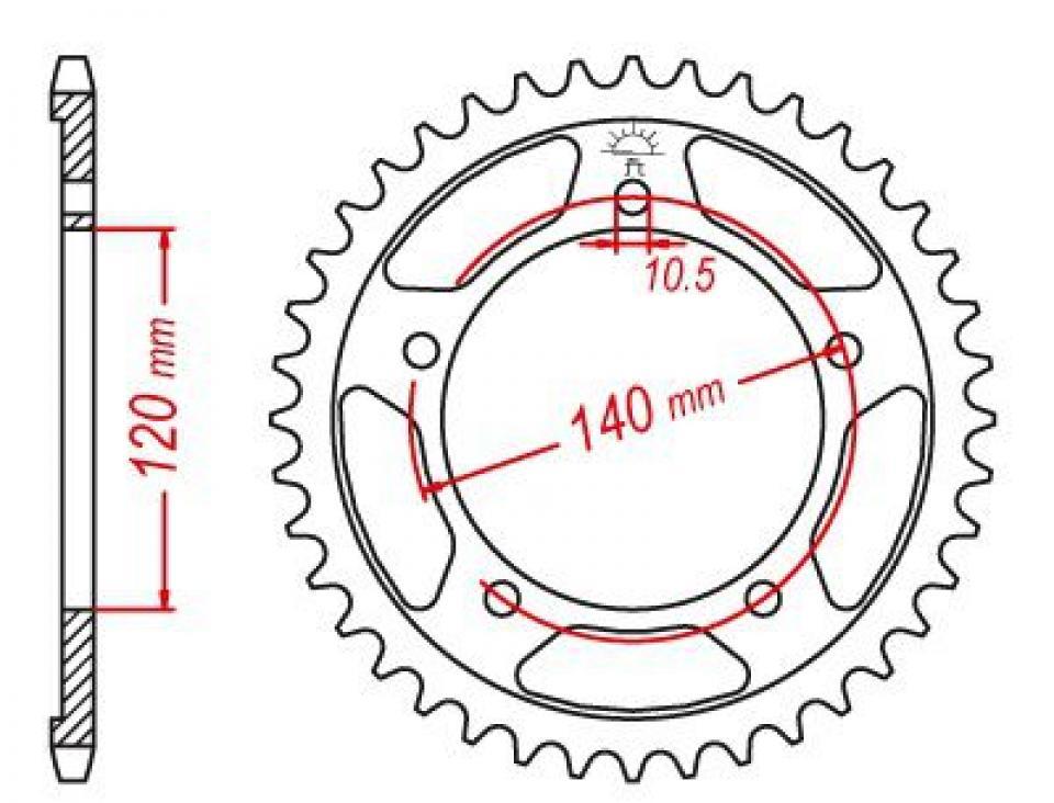 Couronne de transmission Esjot pour Moto Suzuki 1000 DL V-strom 2002 à 2019 41 dents pas 525 Neuf