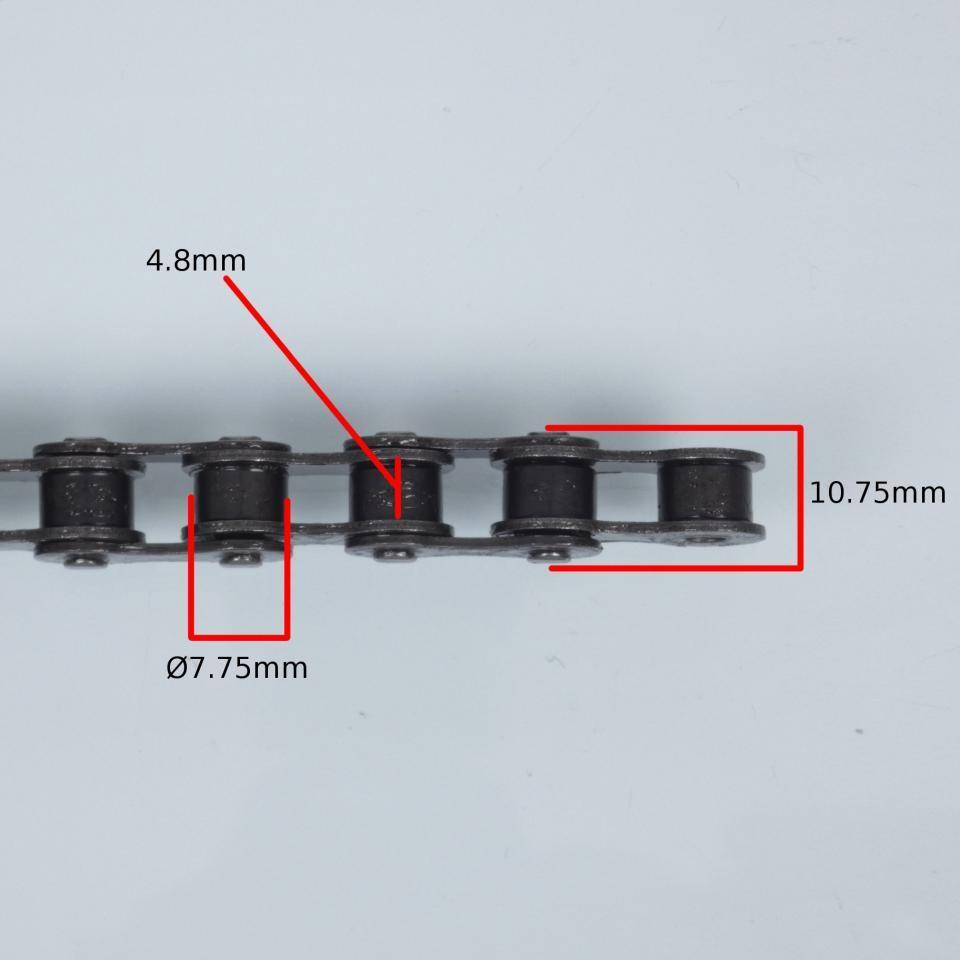 Chaîne de transmission KMC pour Mobylette MBK 50 51V 1978 à 2002 Pas 415 106 maillons Neuf