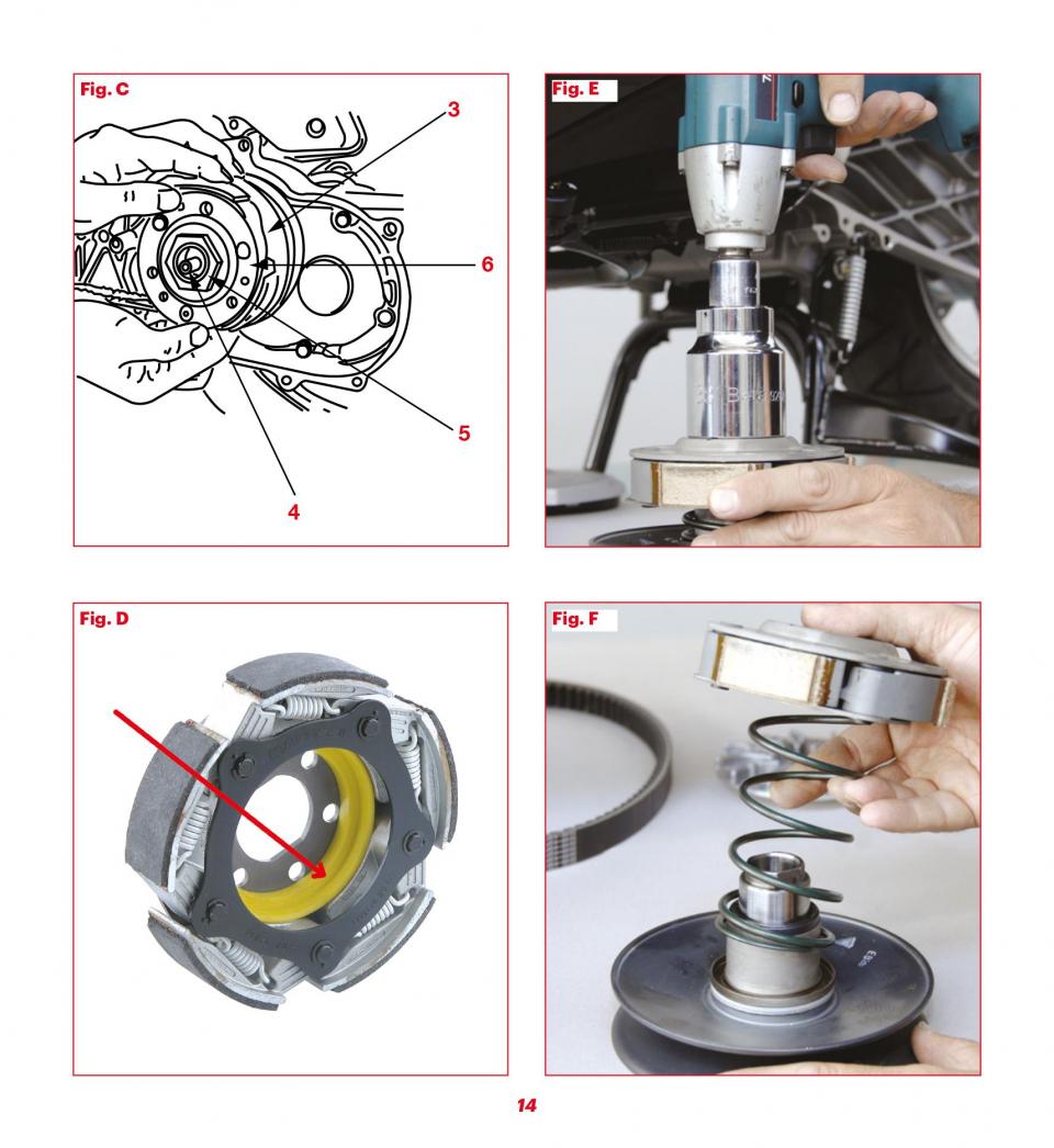 Plateau d'embrayage Ø125mm Malossi pour scooter Piaggio Vespa Sprint 125 4T Neuf