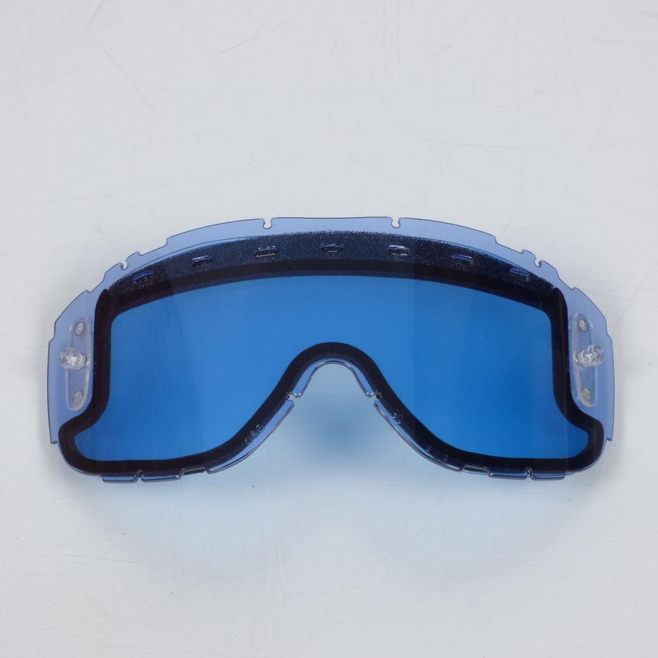 Écran double ventilé bleu pour masque lunette cross Smith Piston moto quad Neuf