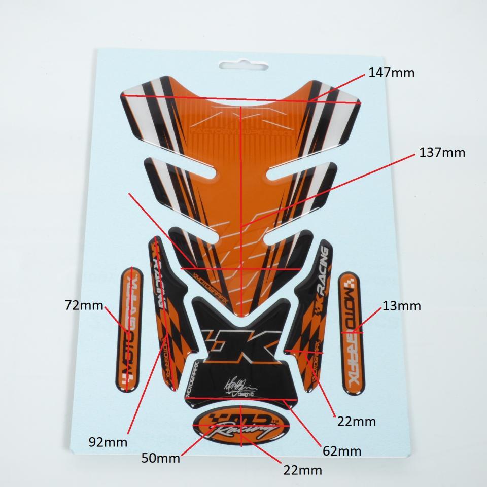 Protection de reservoir noir et orange Moto Grafix pour moto TK0100 Neuf